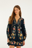 Maira Mini Dress, Dark Blue-Farm Rio