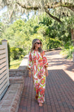 Aria Dress, Vintage Garden Floral-Sail to Sable