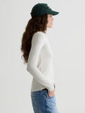 Julia Essential Long Sleeve Tee, Powder-AG