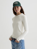 Julia Essential Long Sleeve Tee, Powder-AG