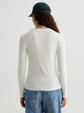 Julia Essential Long Sleeve Tee, Powder-AG