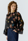 oui Rose Blouse, Black Red-oui