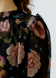 oui Rose Blouse, Black Red-oui