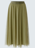 Tulle Skirt, Khaki Green