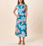 Joelle Midi Dress, La Rouge North Sea Print-Cleobella