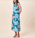 Joelle Midi Dress, La Rouge North Sea Print-Cleobella