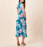 Joelle Midi Dress, La Rouge North Sea Print-Cleobella