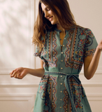 Marni Mini Dress, Bleura Print-Cleobella