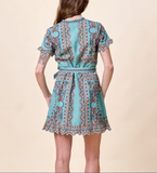 Marni Mini Dress, Bleura Print-Cleobella