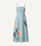 Riley Ankle Dress, Moresco Blue Surf-Cleobella