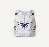 Venetia Top, Liliana Blue Surf Print-Cleobella