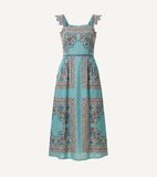 Veronique Ankle Dress, Bleura Print-Cleobella