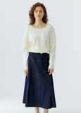 oui A-Line Skirt, Raw Denim-oui