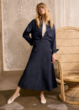 oui A-Line Skirt, Raw Denim-oui