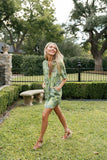 Rhodes Dress Zebra Soiree, Pistachio-Sheridan French