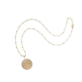 JW Petite Embellished Coin Necklace, SISTERS-Jane Win