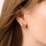 JV Snake Stud Earrings, Cubic Zirconia-Julie Vos