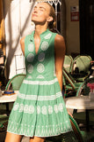 Oliphant Yoke Dress, Soliel GReen-Oliphant Design