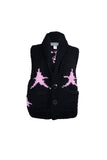 GOGO Lynnie Stardust Vest, Jet/Bubble Gum-GOGO Sweaters