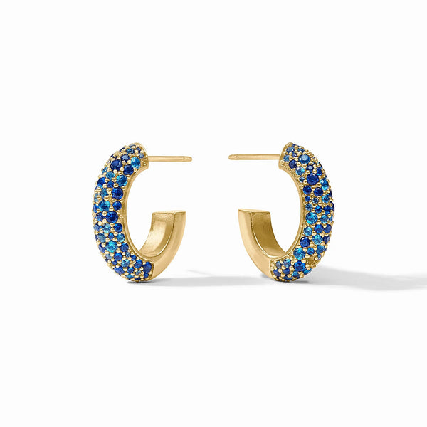 JV Stardust Medium Hoop Earring, Sapphire Blue-Julie Vos