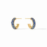 JV Stardust Small Hoop Earring, Sapphire Blue-Julie Vos