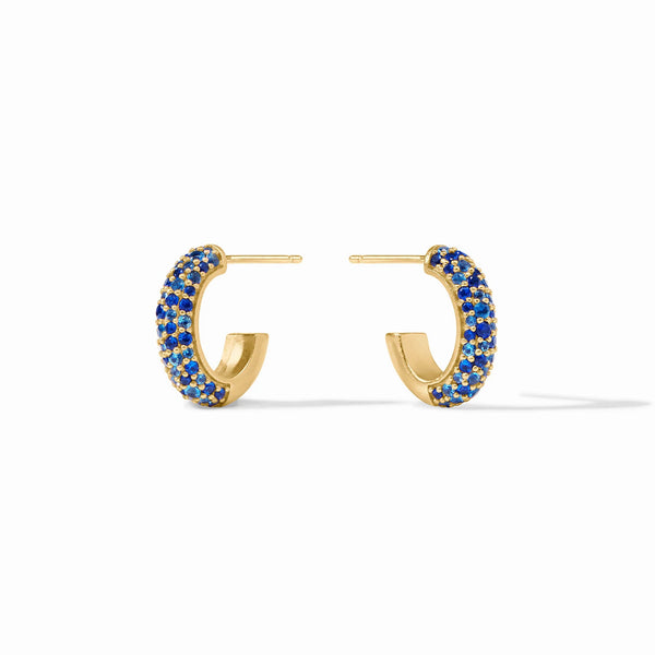 JV Stardust Small Hoop Earring, Sapphire Blue-Julie Vos