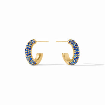 JV Stardust Small Hoop Earring, Sapphire Blue-Julie Vos
