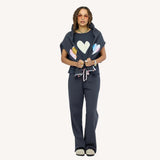 KR Suke Imperfect Heart Tee, Anthracite-Natural