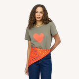 KR Suke Imperfect Heart Tee, Army Green-Tomato-Kerri Rosenthal