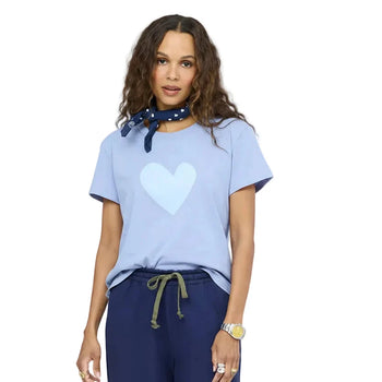 KR Suke Imperfect Heart Tee, Denim-Mid Blue-Kerri Rosenthal