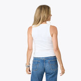 Kerri Rosenthal Heart Tank, White-Kerri Rosenthal