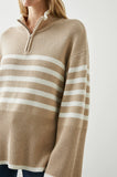 Rails Tessa Stripe Sweater, Sand-Rails