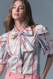 French Bow Shirt, Multi Plaid-The Shirt - Rochelle Behrens