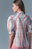 French Bow Shirt, Multi Plaid-The Shirt - Rochelle Behrens