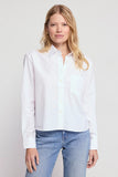 The Long Sleeve Boxy Crop, White-The Shirt - Rochelle Behrens