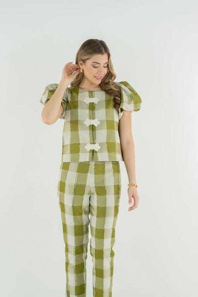 Isabella Top, Gingham-Emily McCarthy