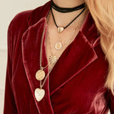 JW Original Pendant Coin Necklace, LOVE