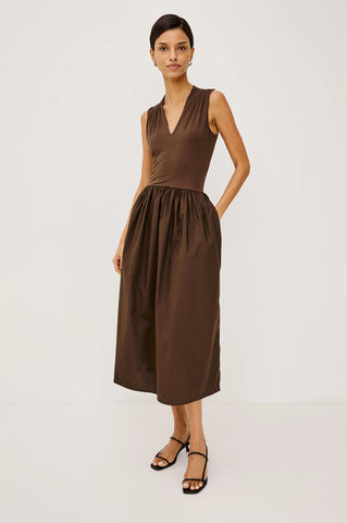 Winnie Dress, Espresso-Rails