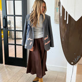 Kerri Rosenthal Ali Maxi Skirt, Cocoa-Kerri Rosenthal
