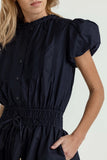 SUN Cotton Poplin Poppy Dress, Navy-sundays