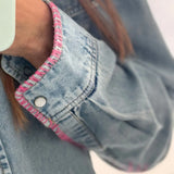 Western Pia Denim Shirt, True Denim-Kerri Rosenthal