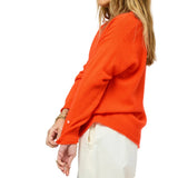 KR Whisper Featherweight Cardigan, Tomato-Kerri Rosenthal