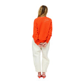 KR Whisper Featherweight Cardigan, Tomato-Kerri Rosenthal