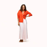 KR Whisper Featherweight Cardigan, Tomato-Kerri Rosenthal