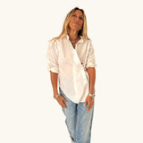 KR Jack Shirt Heart Sleeve, White with Red Heart