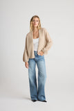 W.C Juniper Balloon-Sleeve Open Cardi, Jute-oui