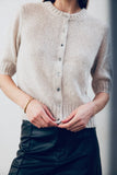 W.C Clara Short Sleeve Cardigan, Earth-W.CASHMERE