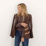 Workday On And On Forever Blazer, Brown-Kerri Rosenthal