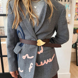 KR Workday On and On Forever Blazer, Steel Blue-Kerri Rosenthal