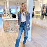 KR Workday On and On Forever Blazer, Steel Blue-Kerri Rosenthal